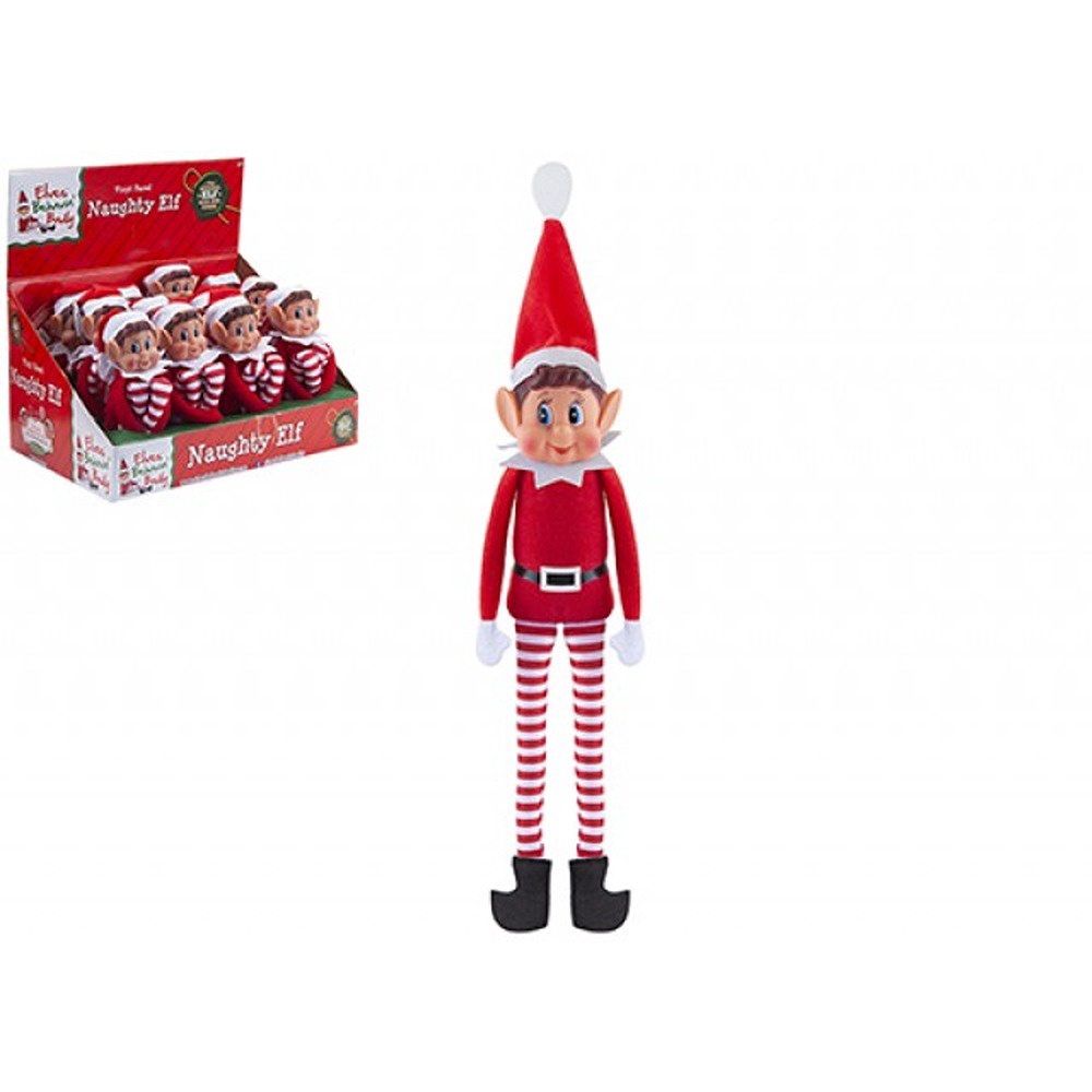 12" Red Long Leg Boy Elf with Soft Body and Vinyl Face