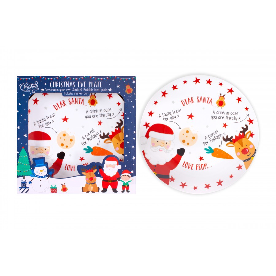 Rsw - Santa & Friends Christmas Eve Plate  - XM6282 **