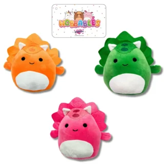 Title: 8" Wobbables Triceratops Dinosaur Soft Plush Toy – Random Colour Sent