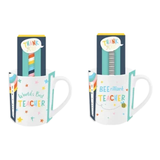Teacher Ceramic Mug & Pen Set | Thank You Teacher Gift Set
