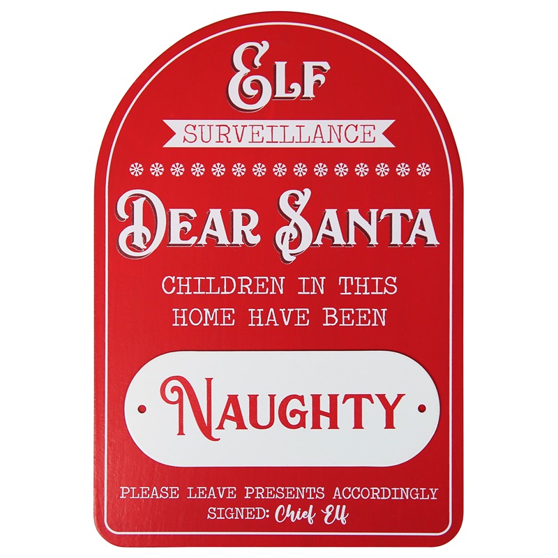 Naughty Or Nice Santa Sign – X-38075-SIGNC - Image 2